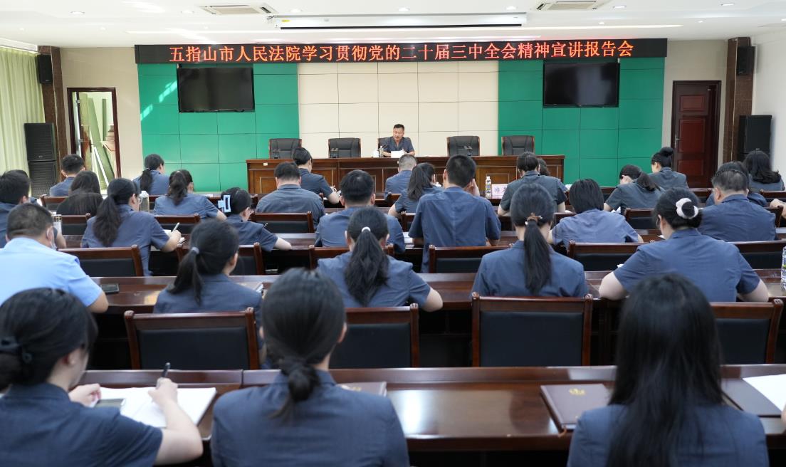 五指山法院召开学习贯彻党的二十届三中全会精神宣讲报告会